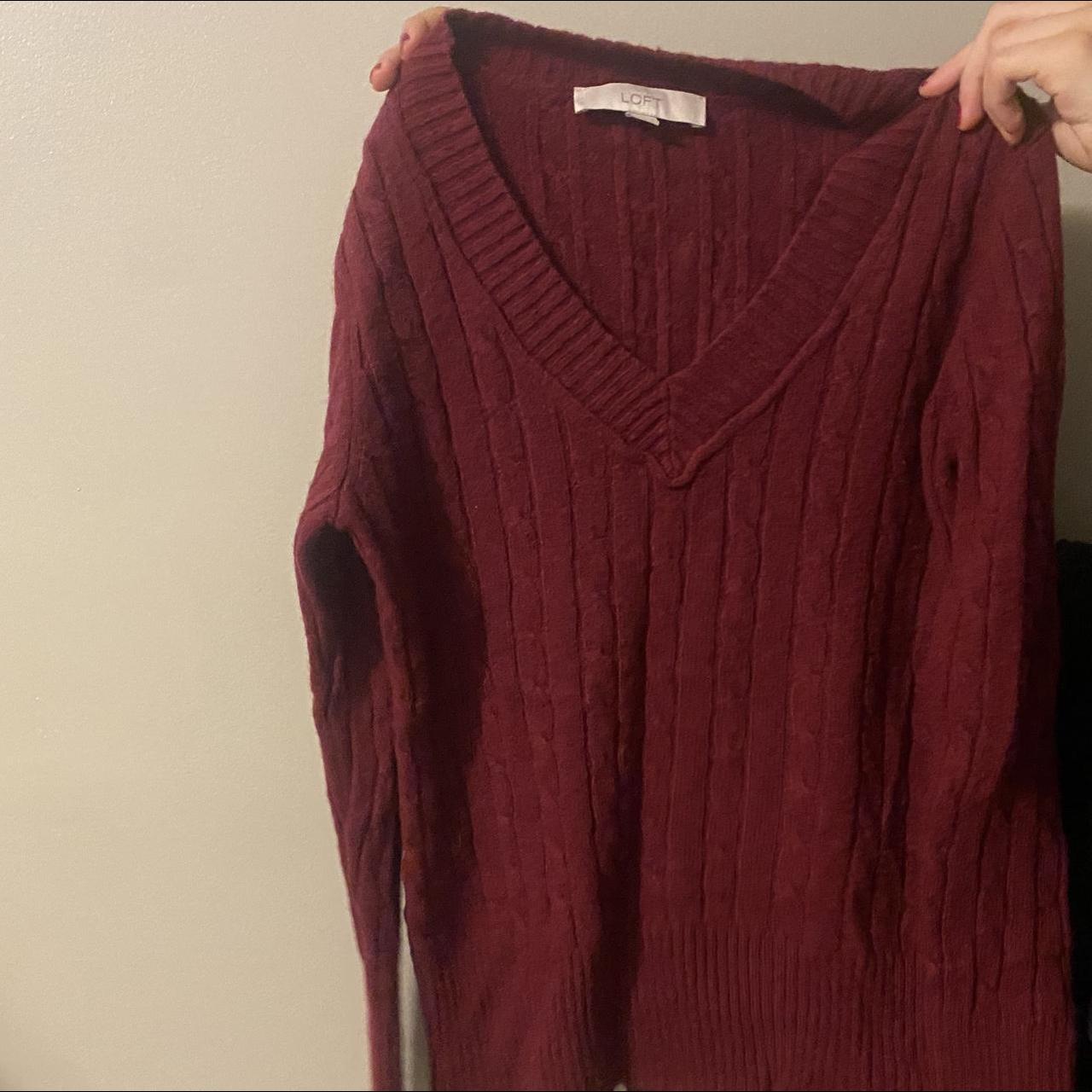 Loft red outlet sweater