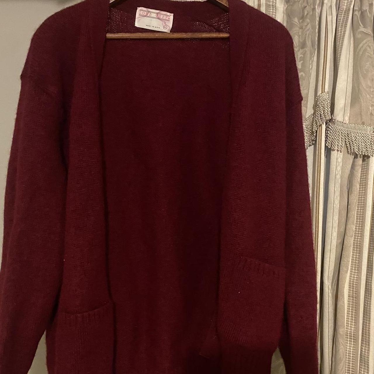 Lord Jeff Red Knit Sweater/Cardigan Beautiful for... Depop