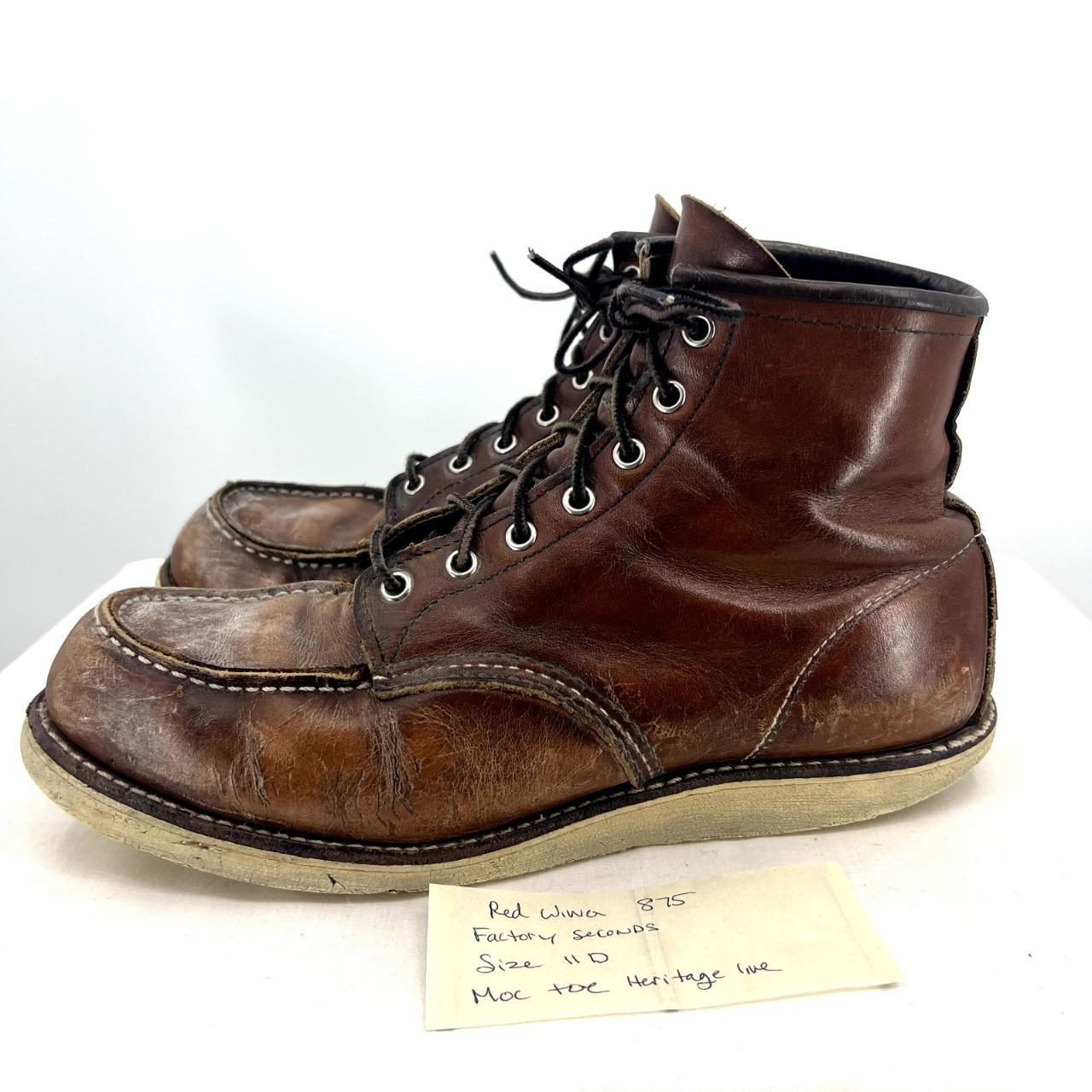 Red Wing 875 Heritage Line Moc Toe Factory Seconds... - Depop