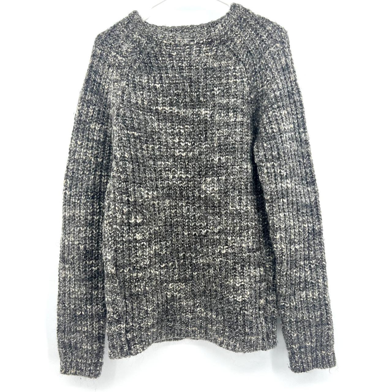 Billy Reid Womens Large Gray Cable Knit Chunky Wool Depop