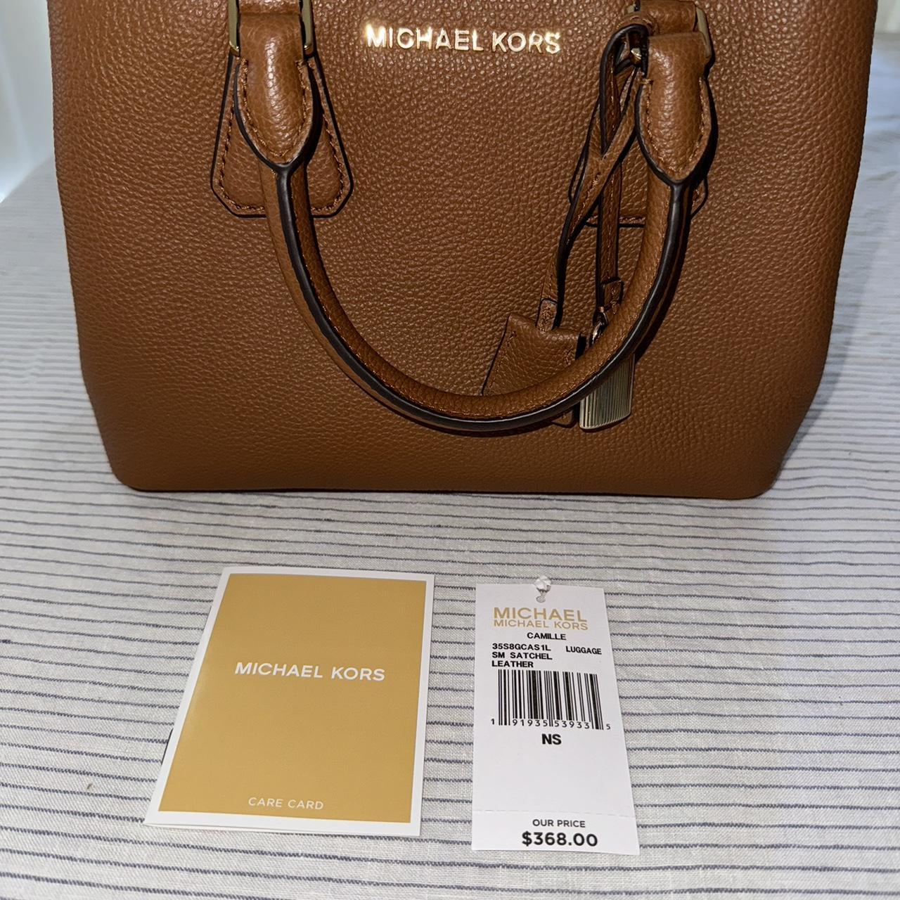 Michael Kors top handle offers satchels small brown NWT!