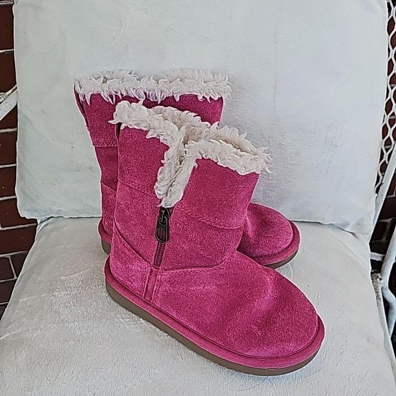 Girls koolaburra boots size 11 Pink suede koolaburra Depop