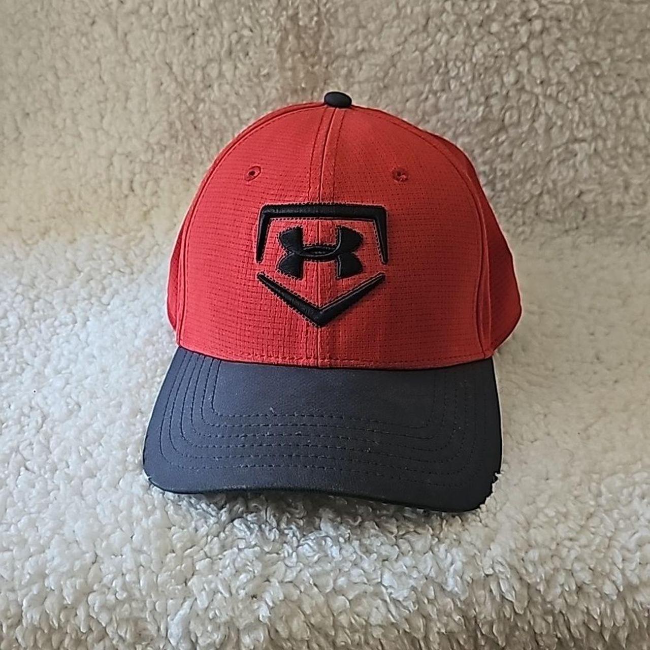 Black and red under Armour hat , size medium large
