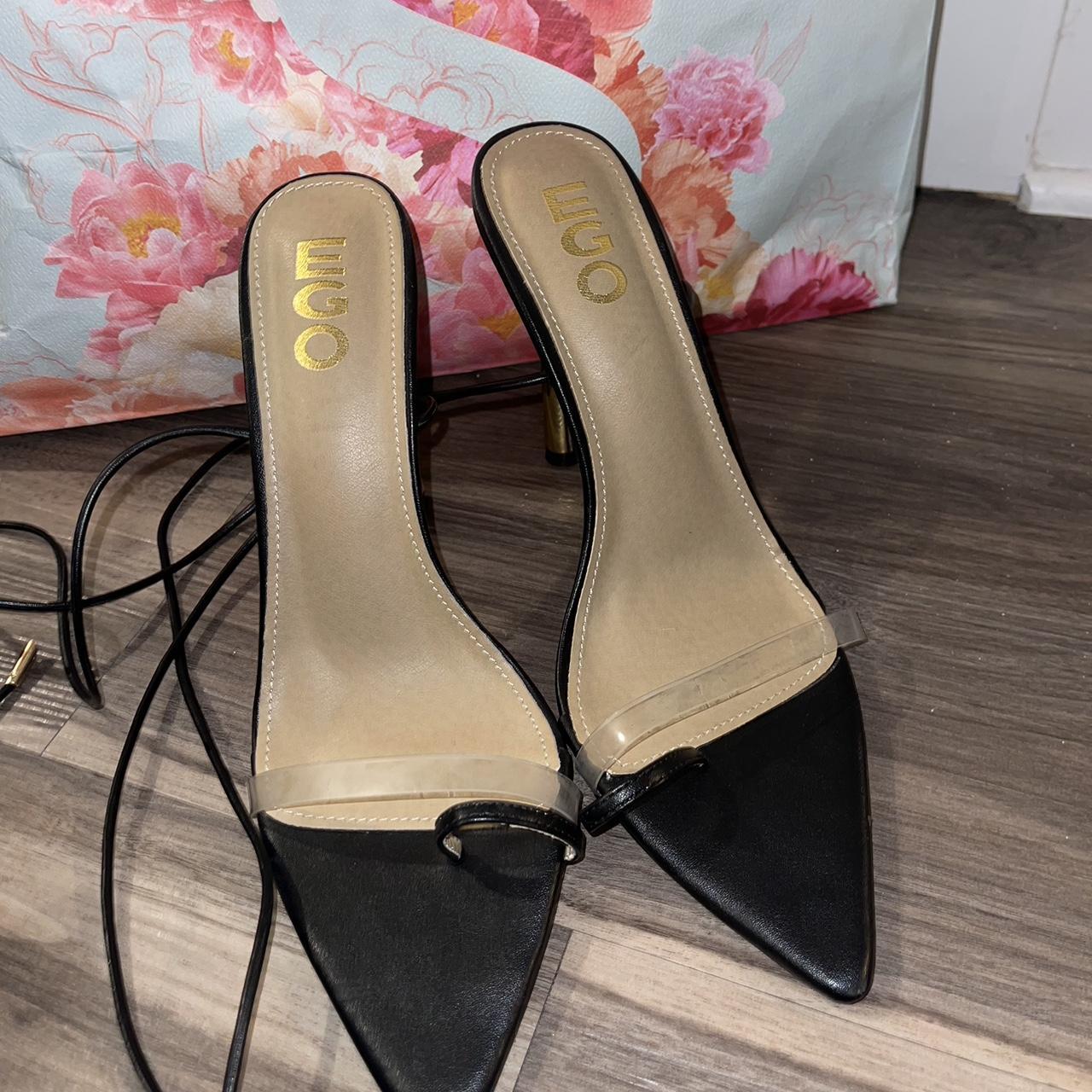 lace up pointed toe heels