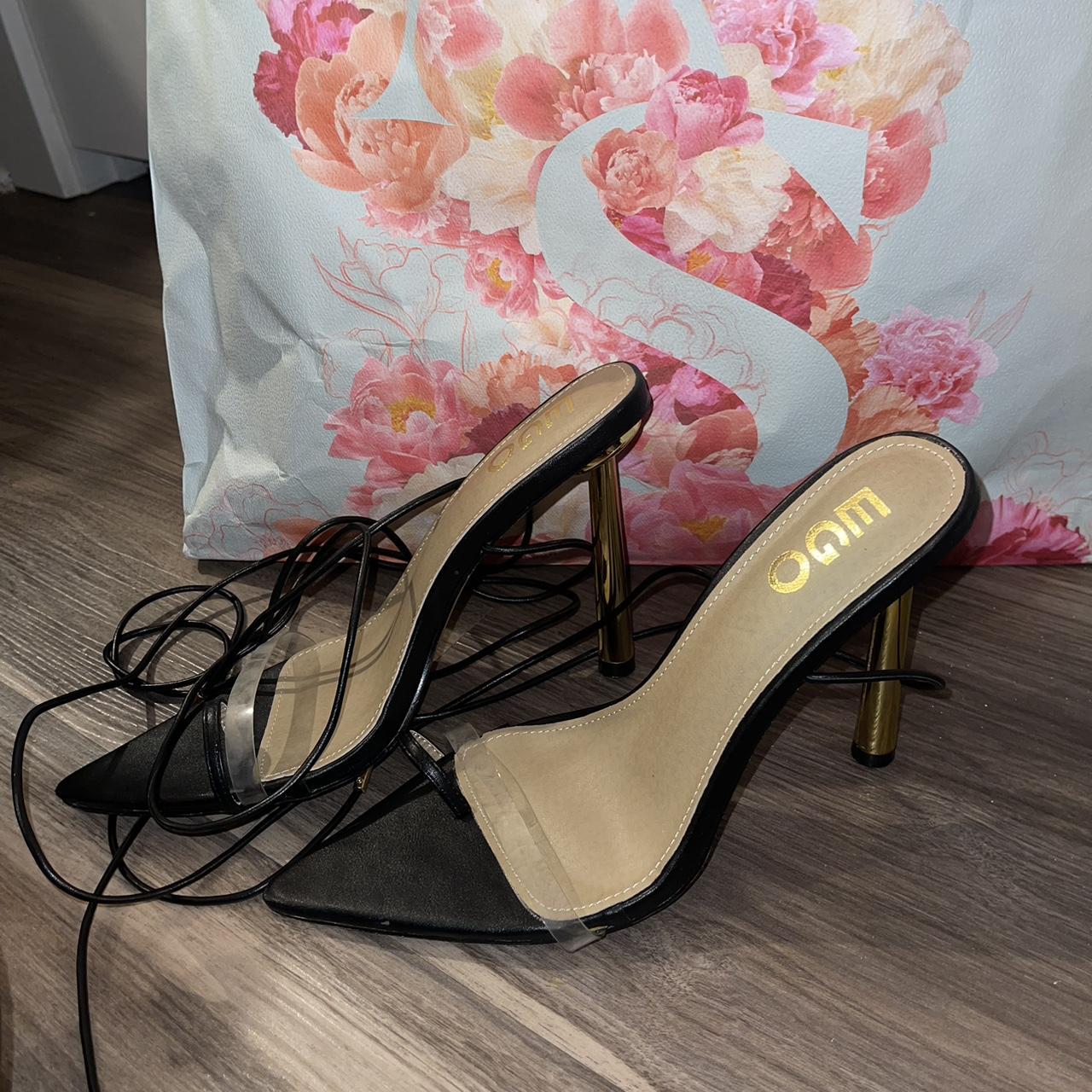 lace up pointed toe heels