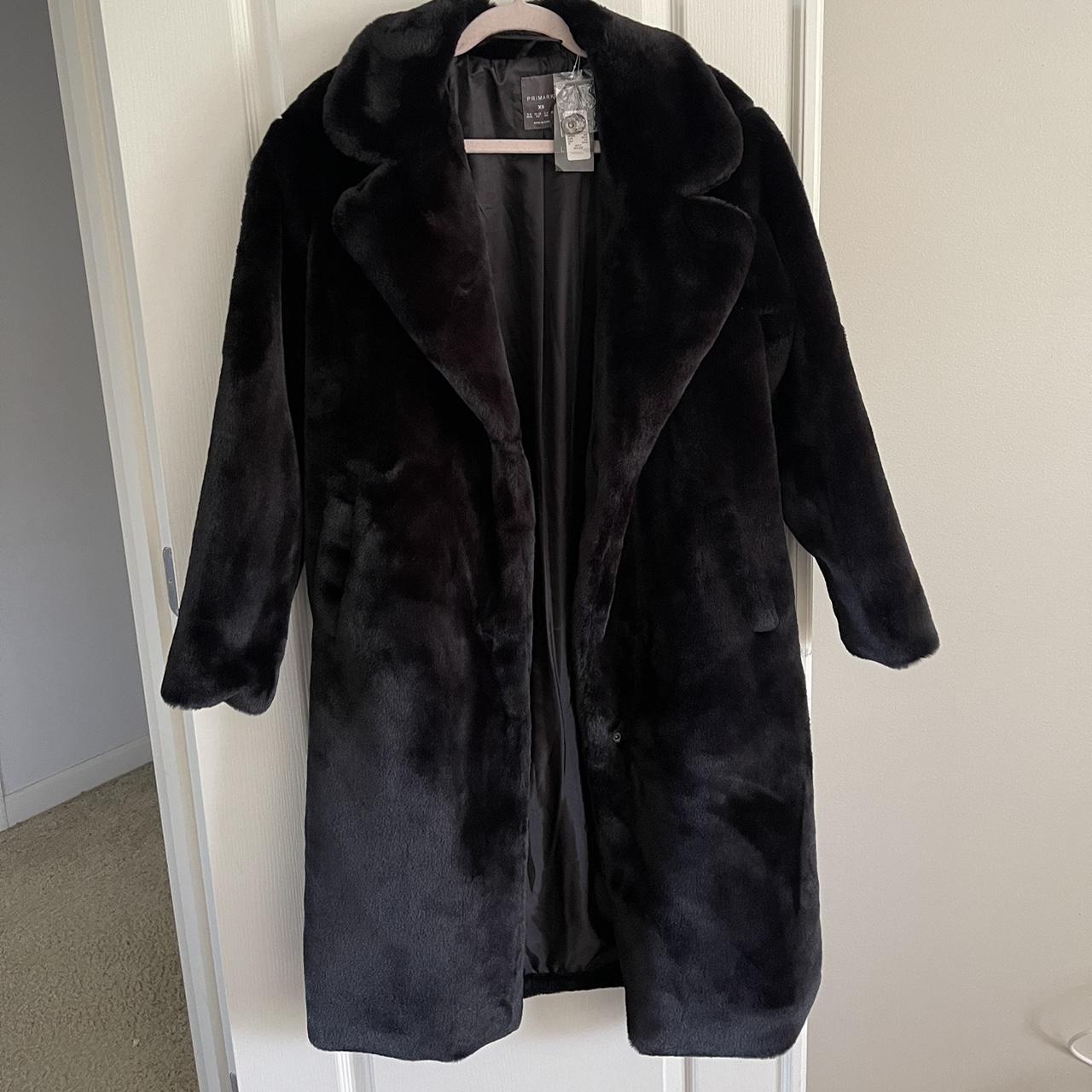 Primark black fur jacket best sale