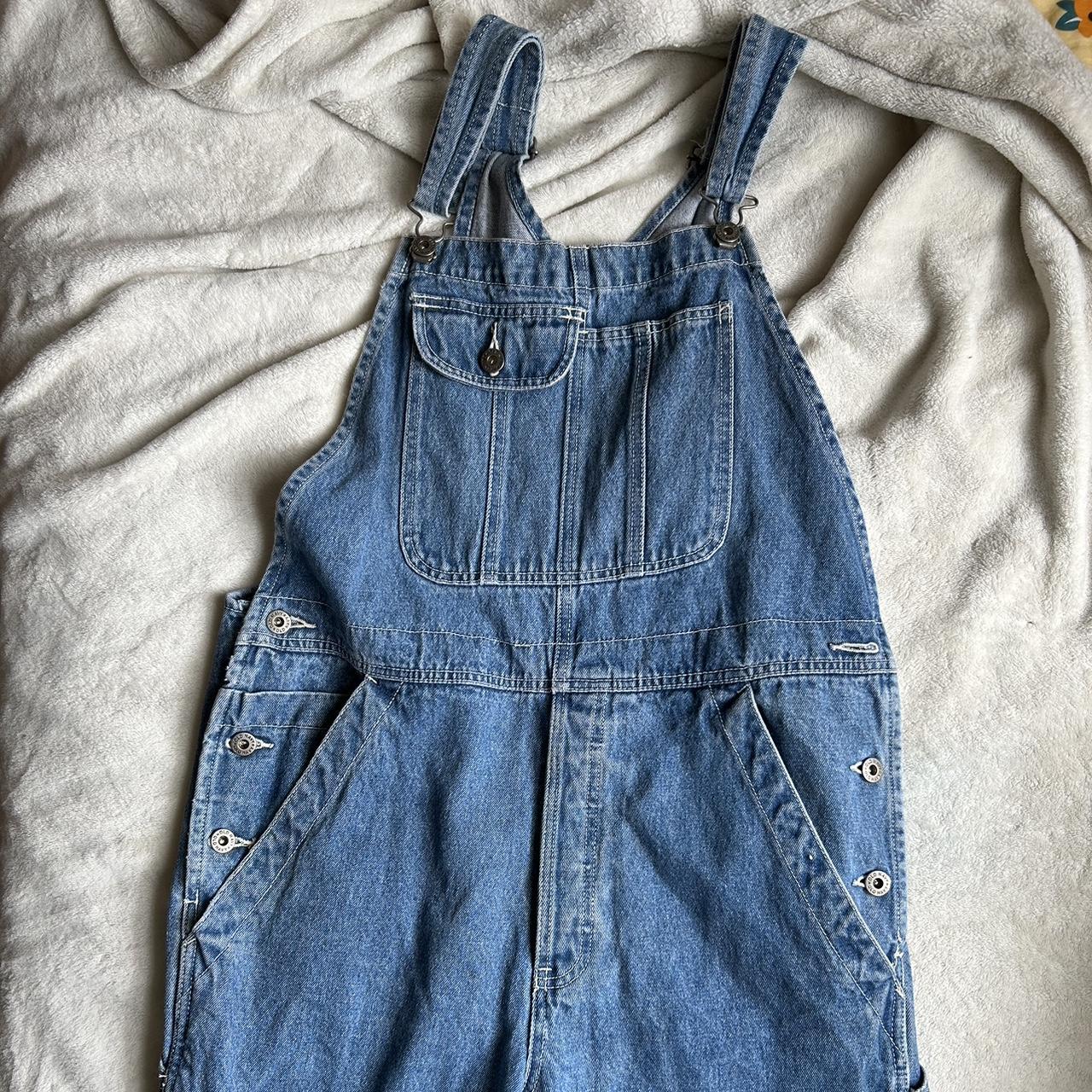 Old Navy Women's Blue and White Dungarees-overalls | Depop