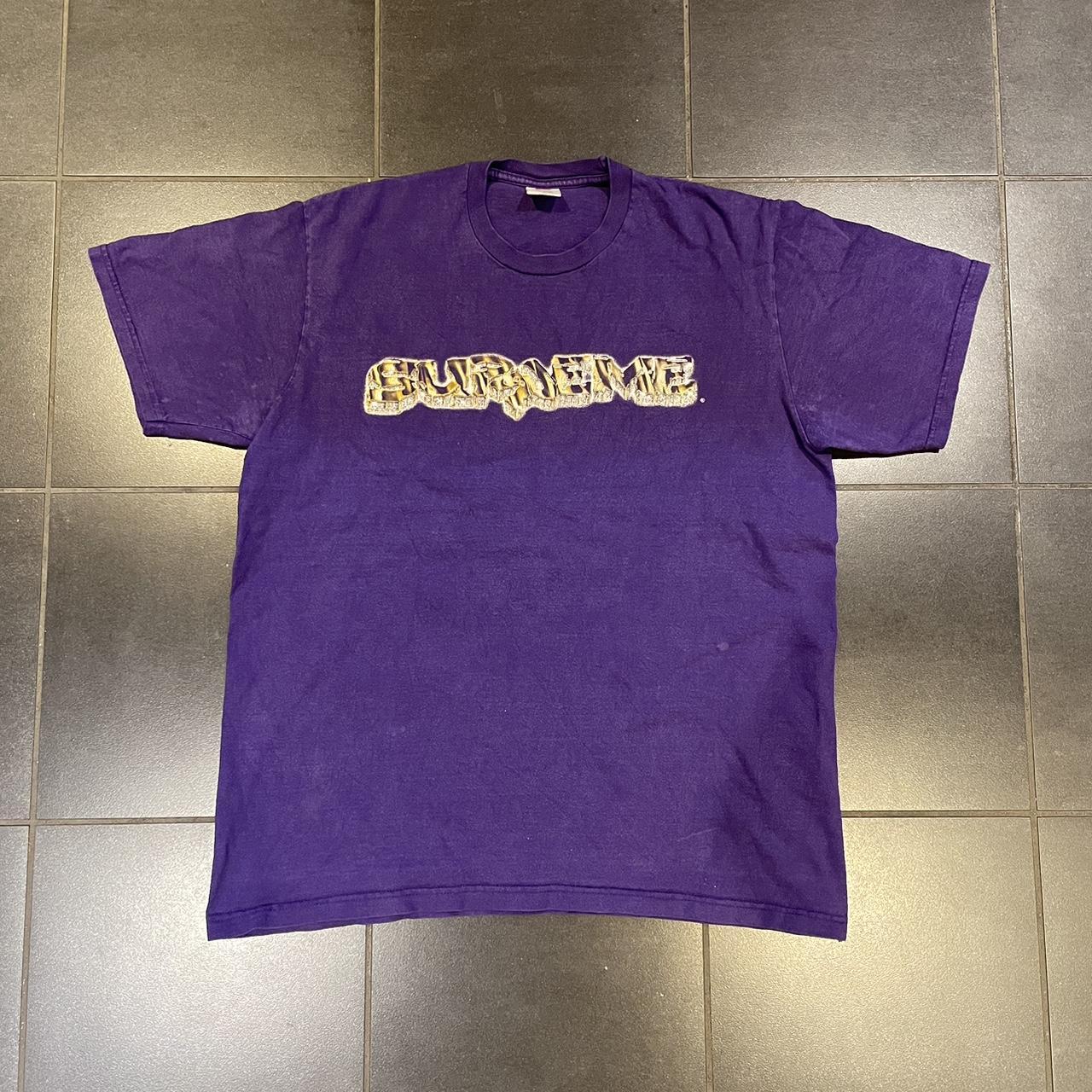 Supreme T shirt Purple 7 10 condition Size. Depop