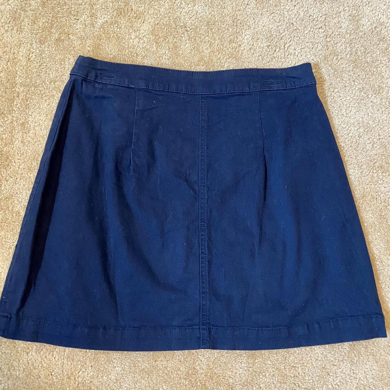 Copper Key Women's Blue and Navy Skirt | Depop