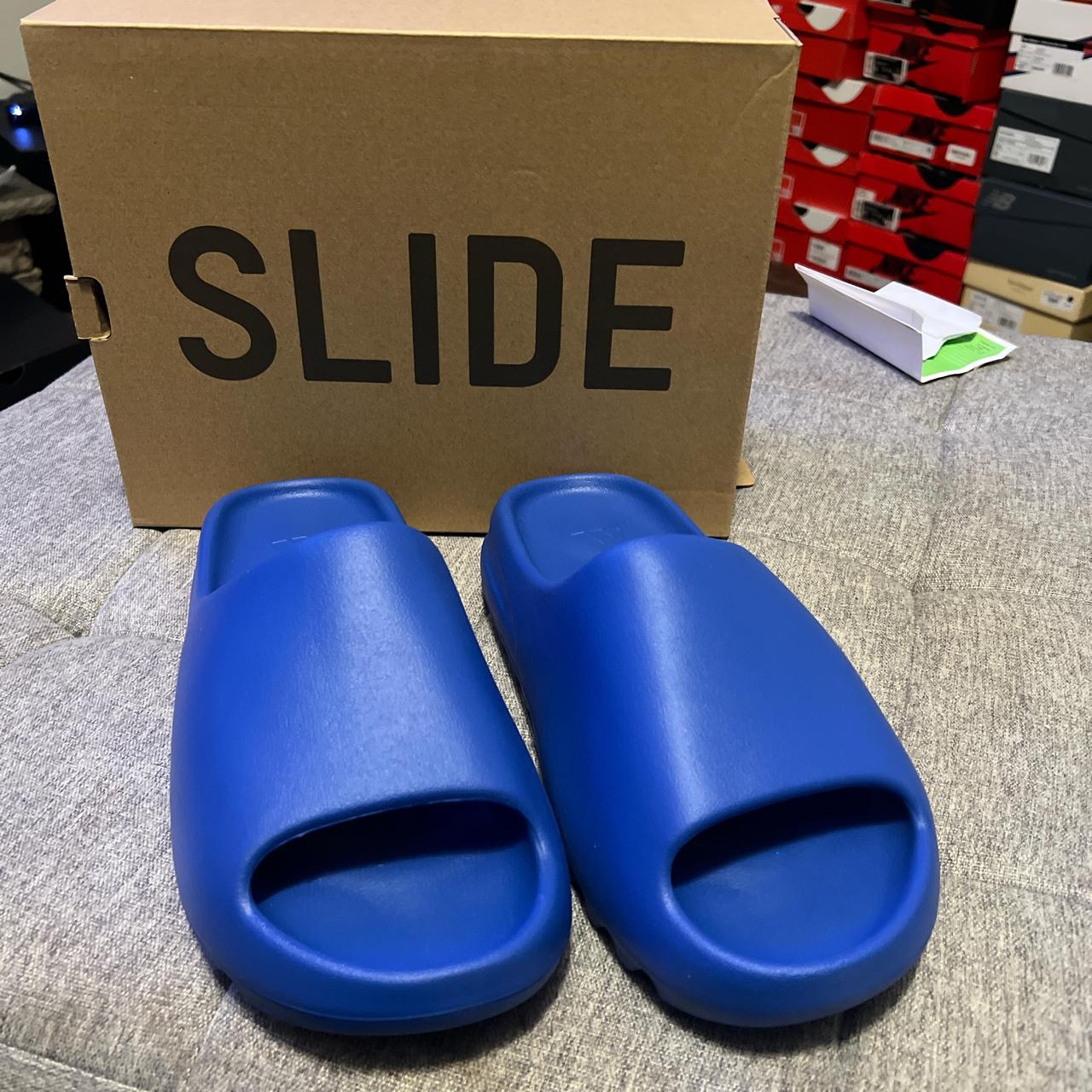 YZY SLIDE CONFIRMED AZURE - Depop