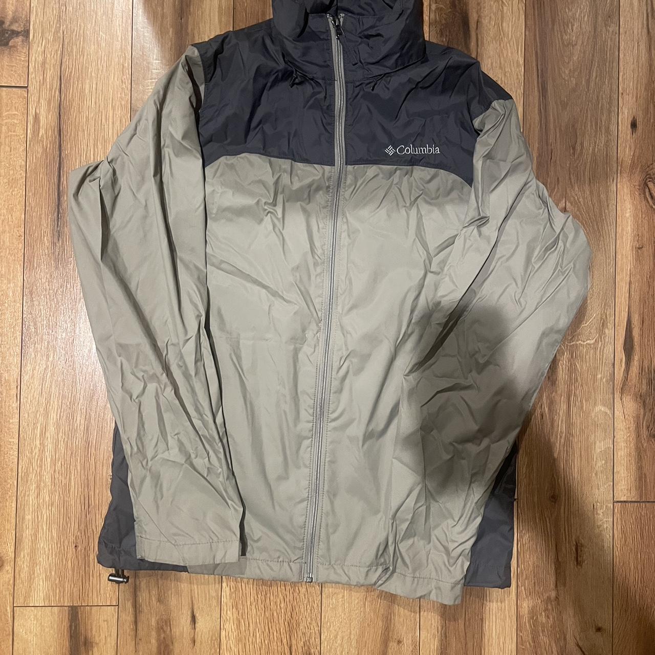 Columbia Sportswear Men's Khaki and Grey Jacket | Depop