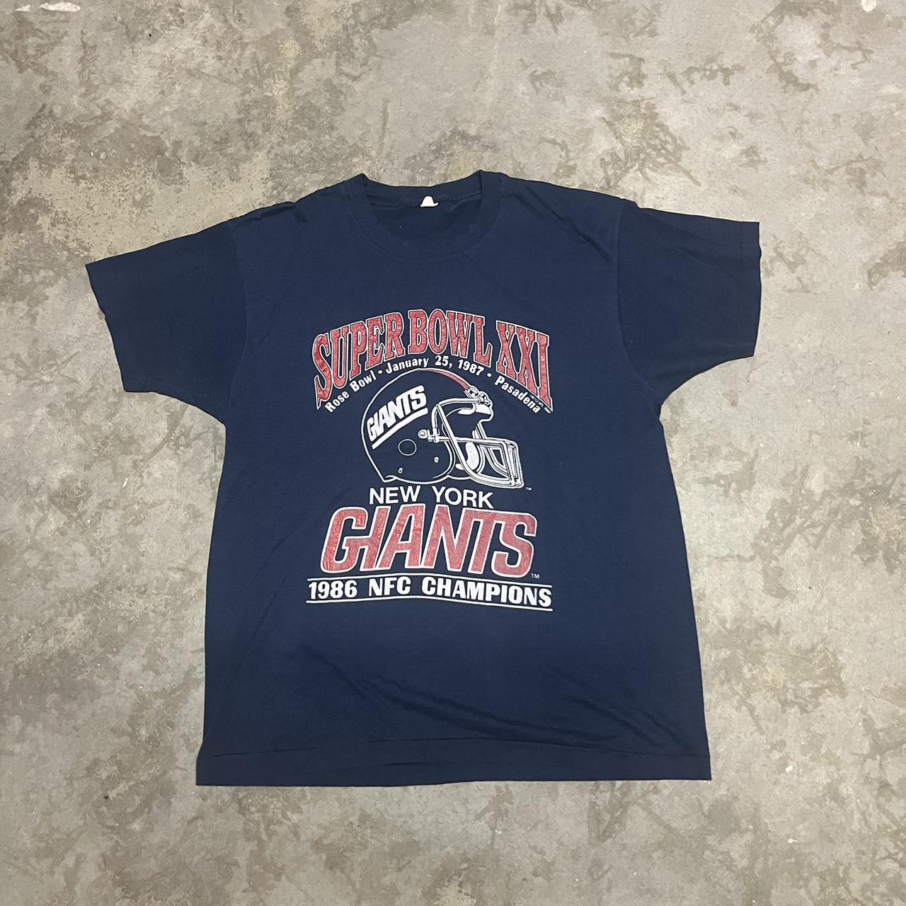 Vintage New York Giants Rose Bowl NFC Champions T-Shirt