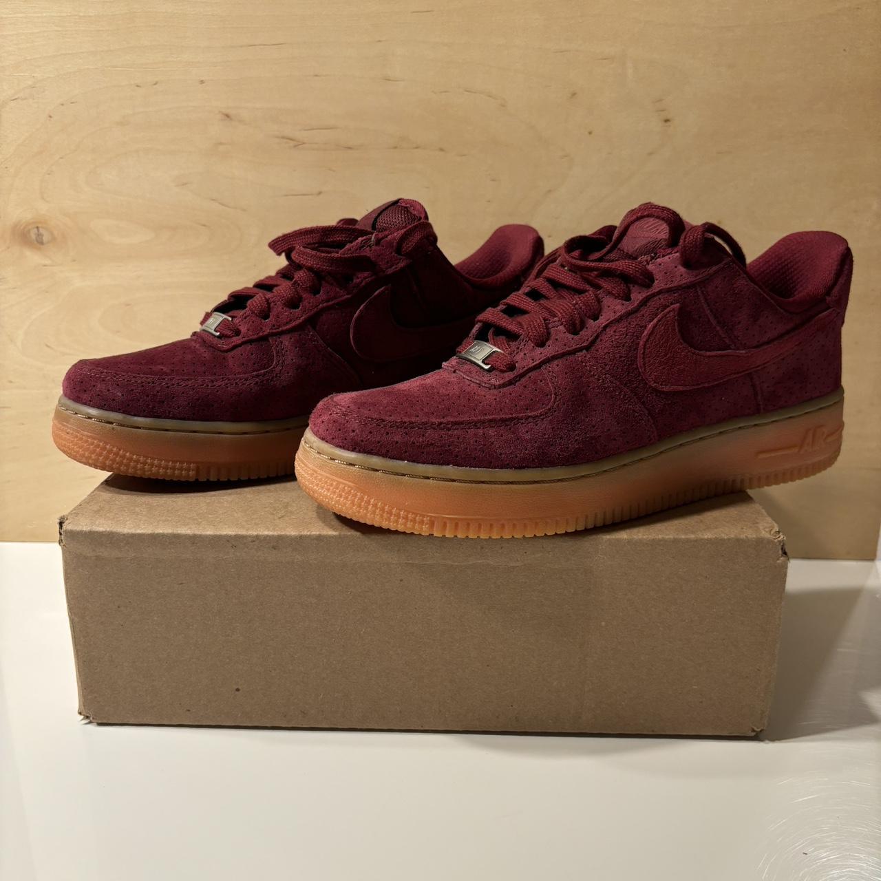 Nike air force 1 suede womens burgundy best sale