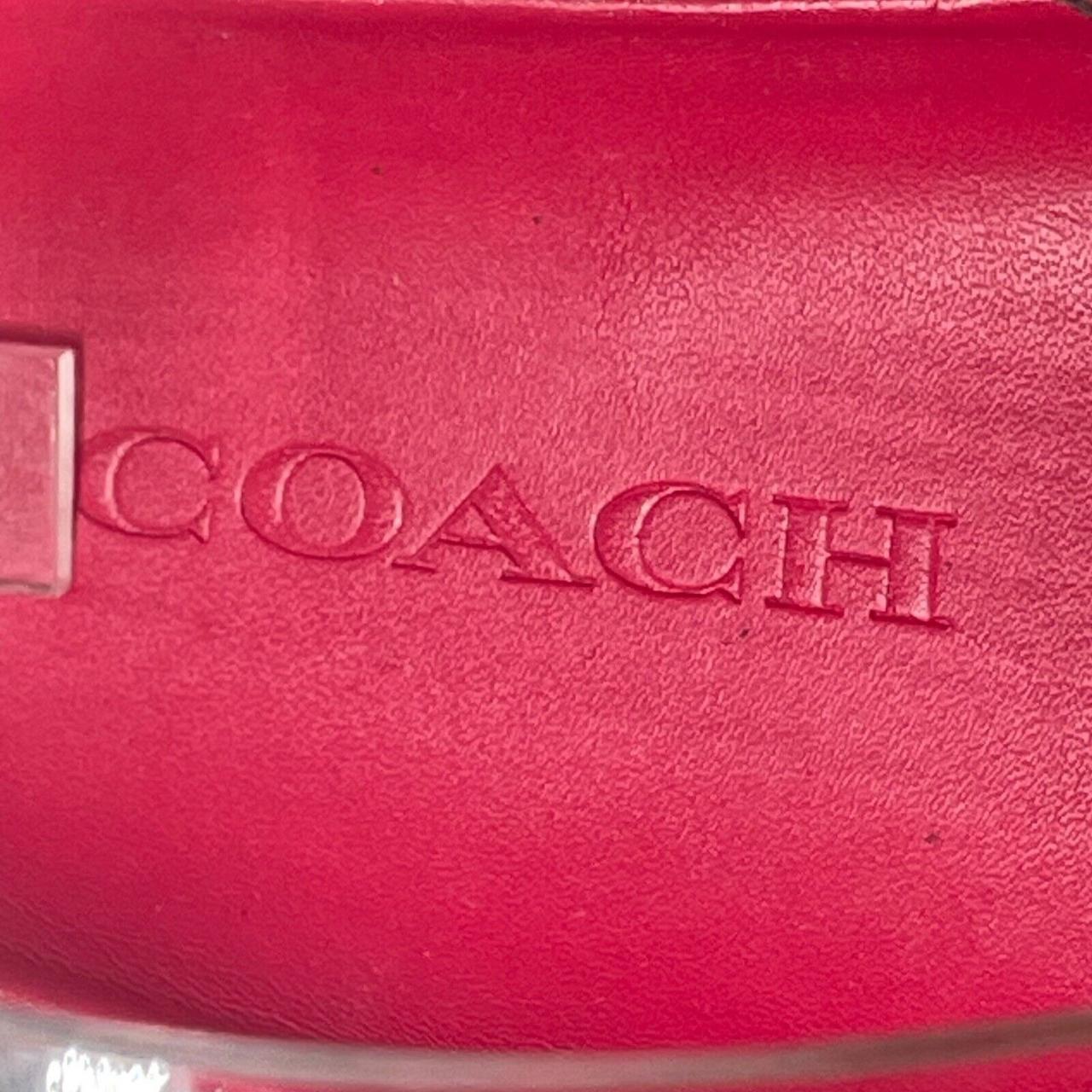 Coach Khloe Logo Monogram Slides Red Holly Shearling Depop