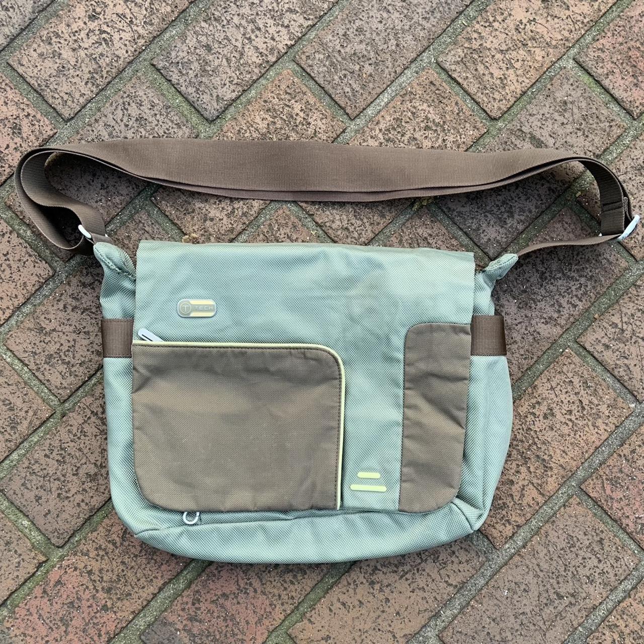 Tumi Men's Green and Brown Bag