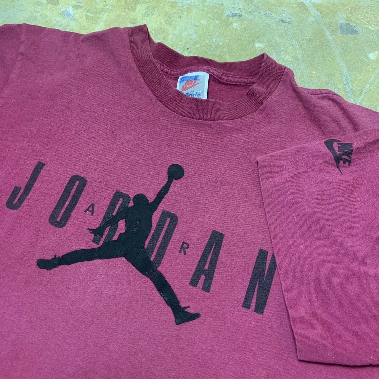 Vintage Late 80s Early 90s Nike Air Jordan Tee Pay Depop