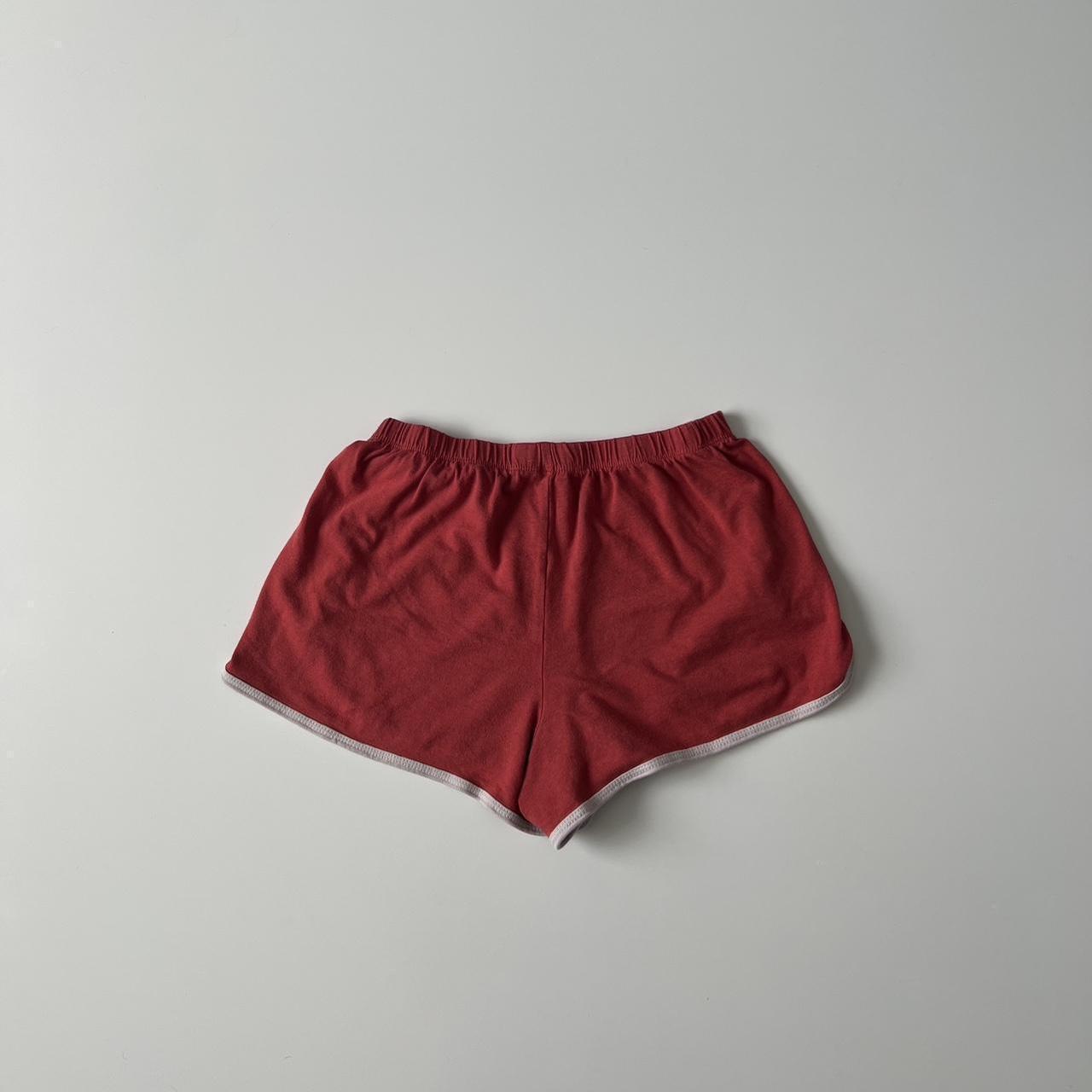 BRANDY MELVILLE Women's Track Shorts Red & White