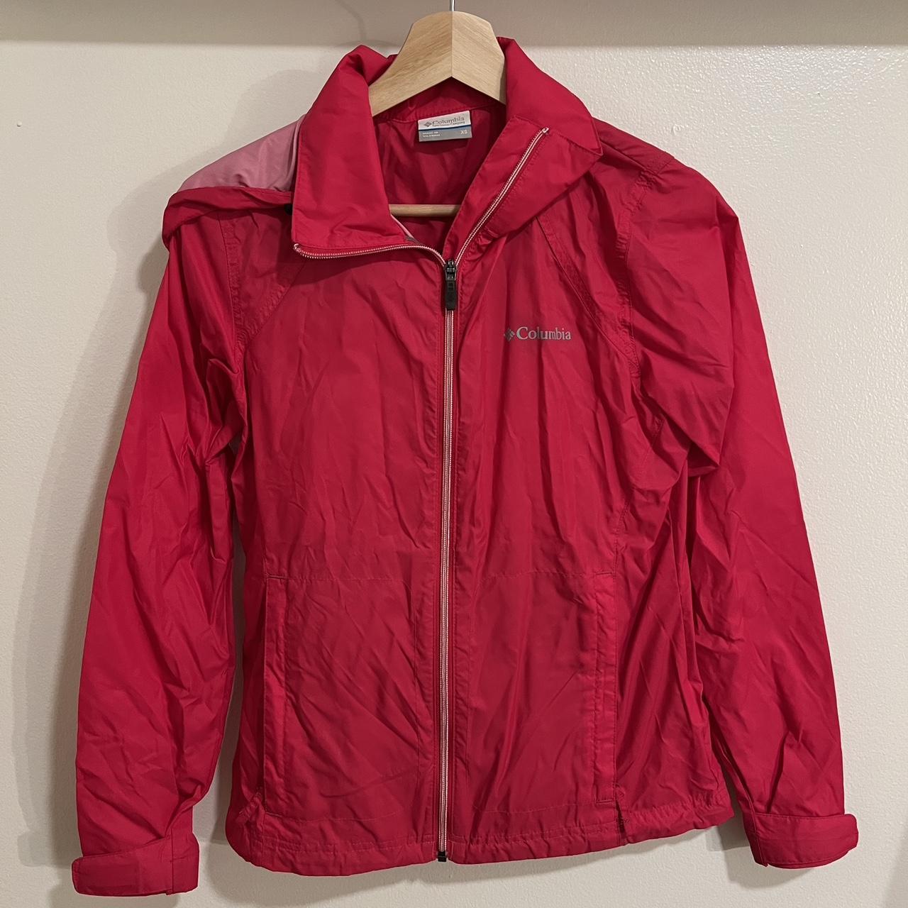 Hot pink columbia hot sale rain jacket