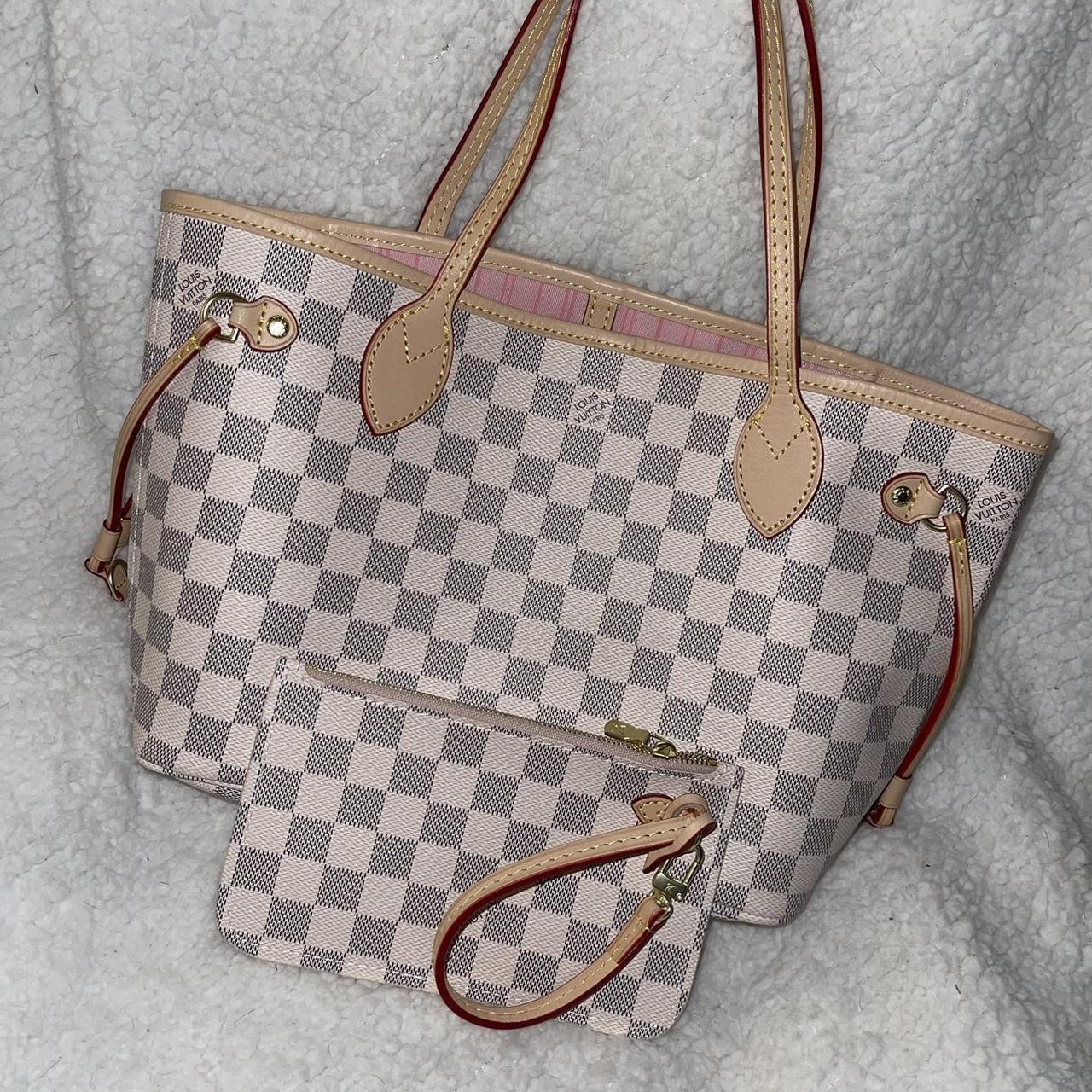 Louis Vuitton Neverfull Pm Damier Azur Only Used A Depop 