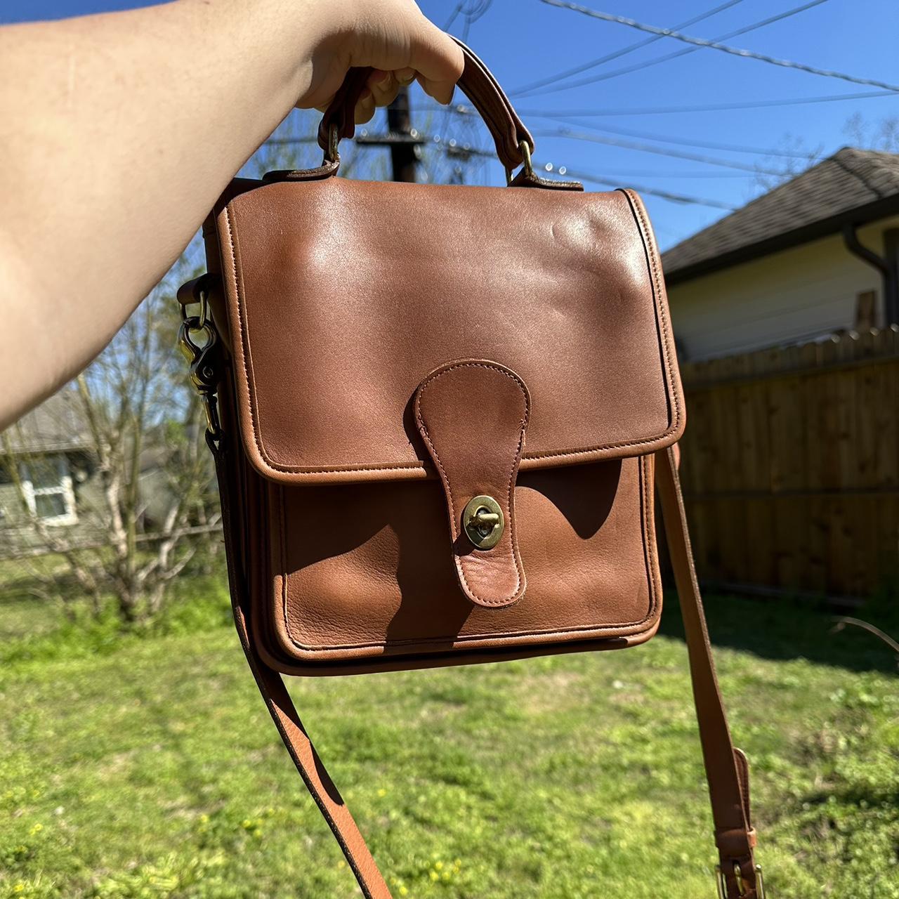 Vintage Coach Brown crossbody handbag, leather discount