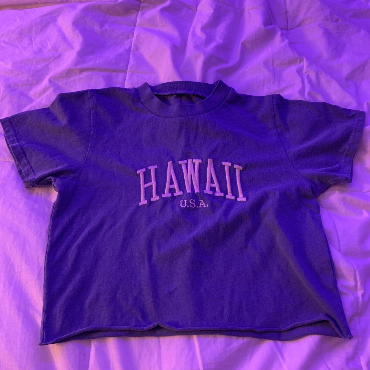 Brandy Melville Women's Blue Croptop Depop