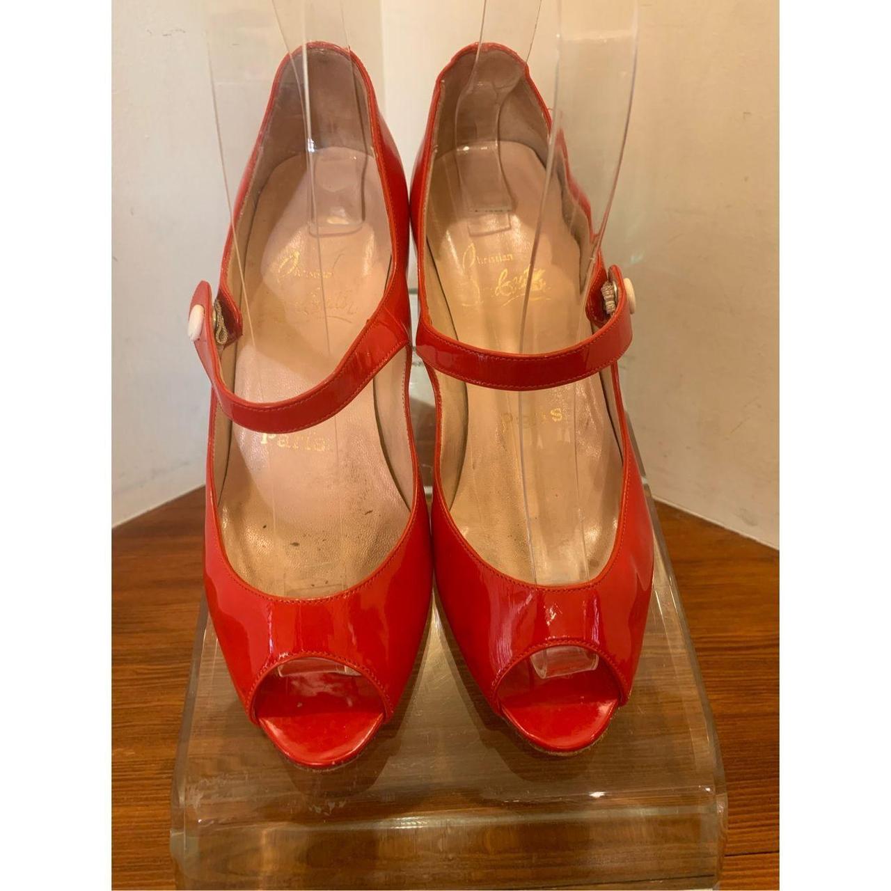 Christian Louboutin Mary Jane Red Patent Depop