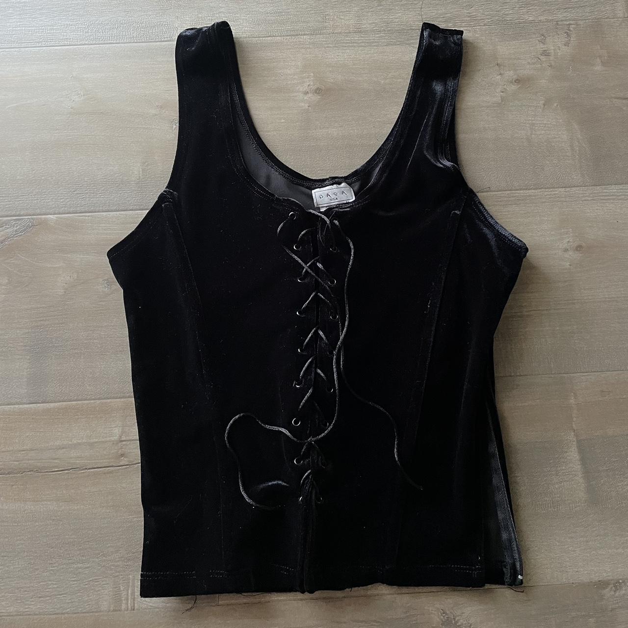 Repop Vintage Black Corset In Great Condition Depop