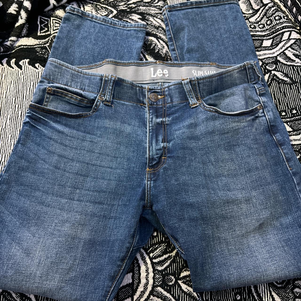 lee slim straight jeans