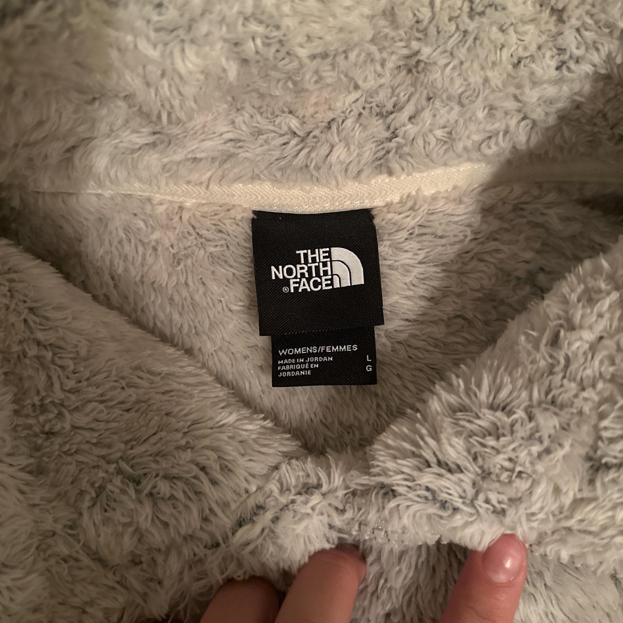 The North Face fuzzy half zip - Depop