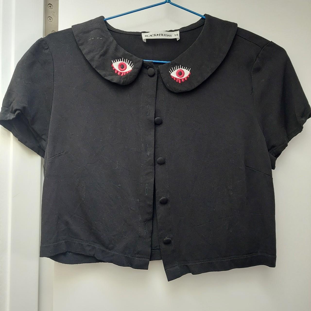 Peter pan collar crop top online