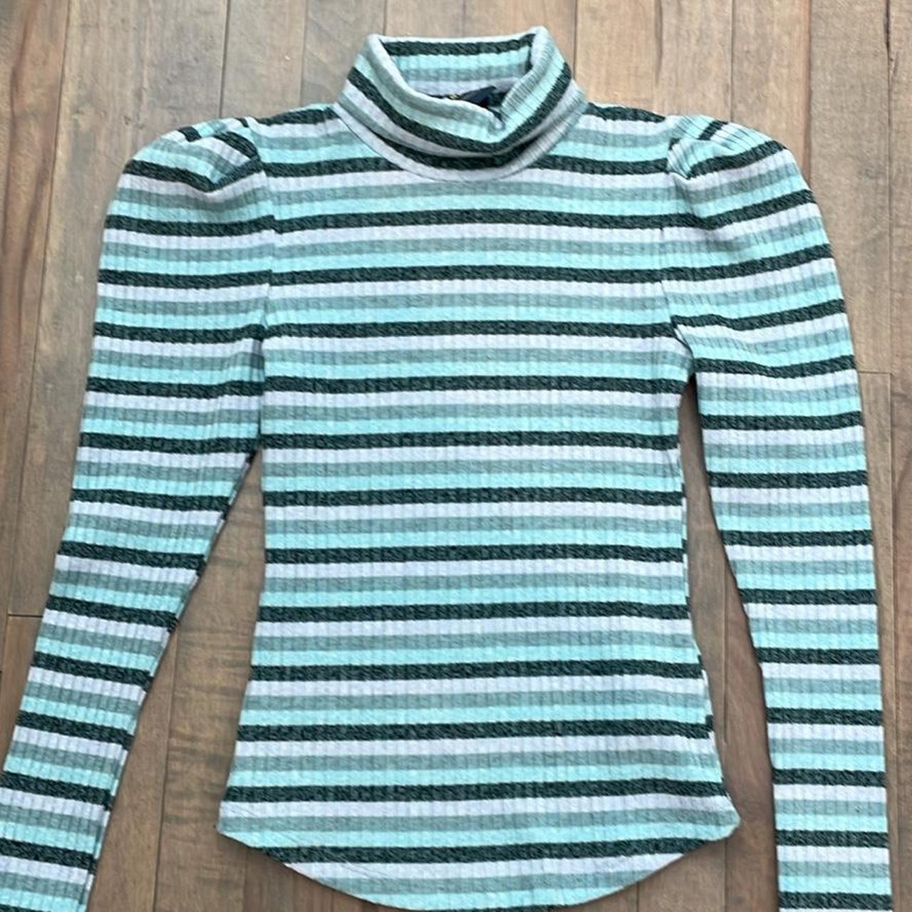 MAEVE by Anthropologie blue black gray striped. Depop