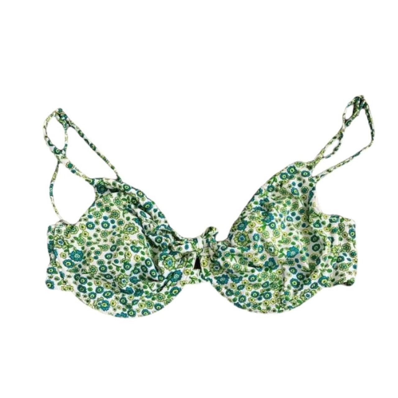 cotton on flower bikini too blue green, never