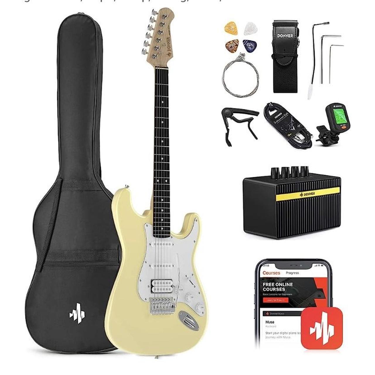 DONNER 39 INCH RIGHT-HANDED BEGINNER ELECTRIC GUITAR... - Depop