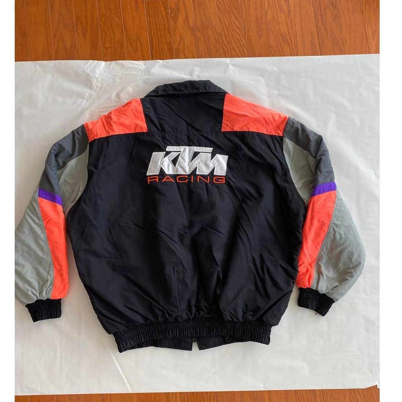 Vintage KTM Racing Jacket Sz Large Mens Neon Black | Depop