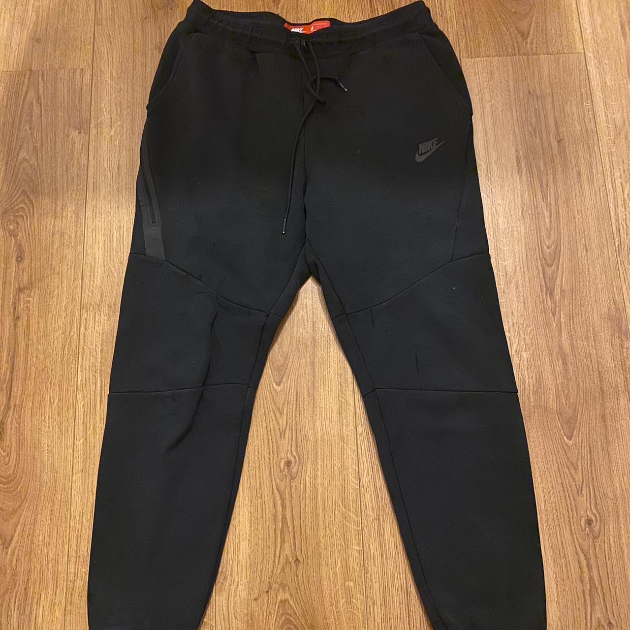 mens black tech fleece joggers
