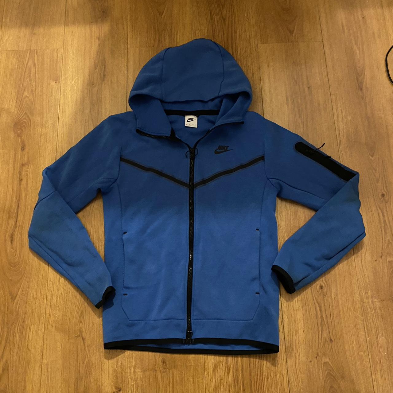 Nike tech fleece hoodie signal blue xs new... - Depop