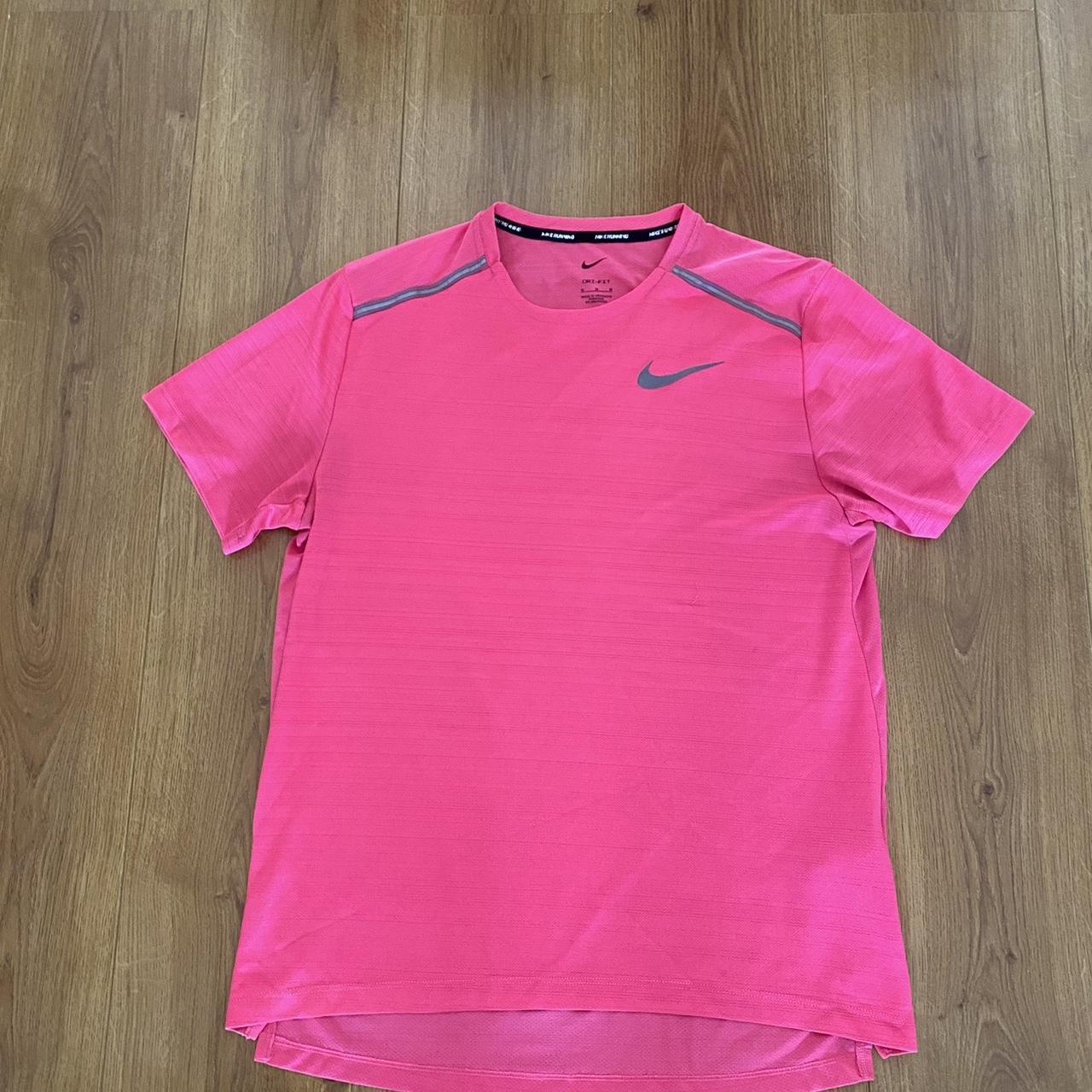 Nike Miler Hot Pink Dri Fit T Shirt Medium 🔥 Great - Depop