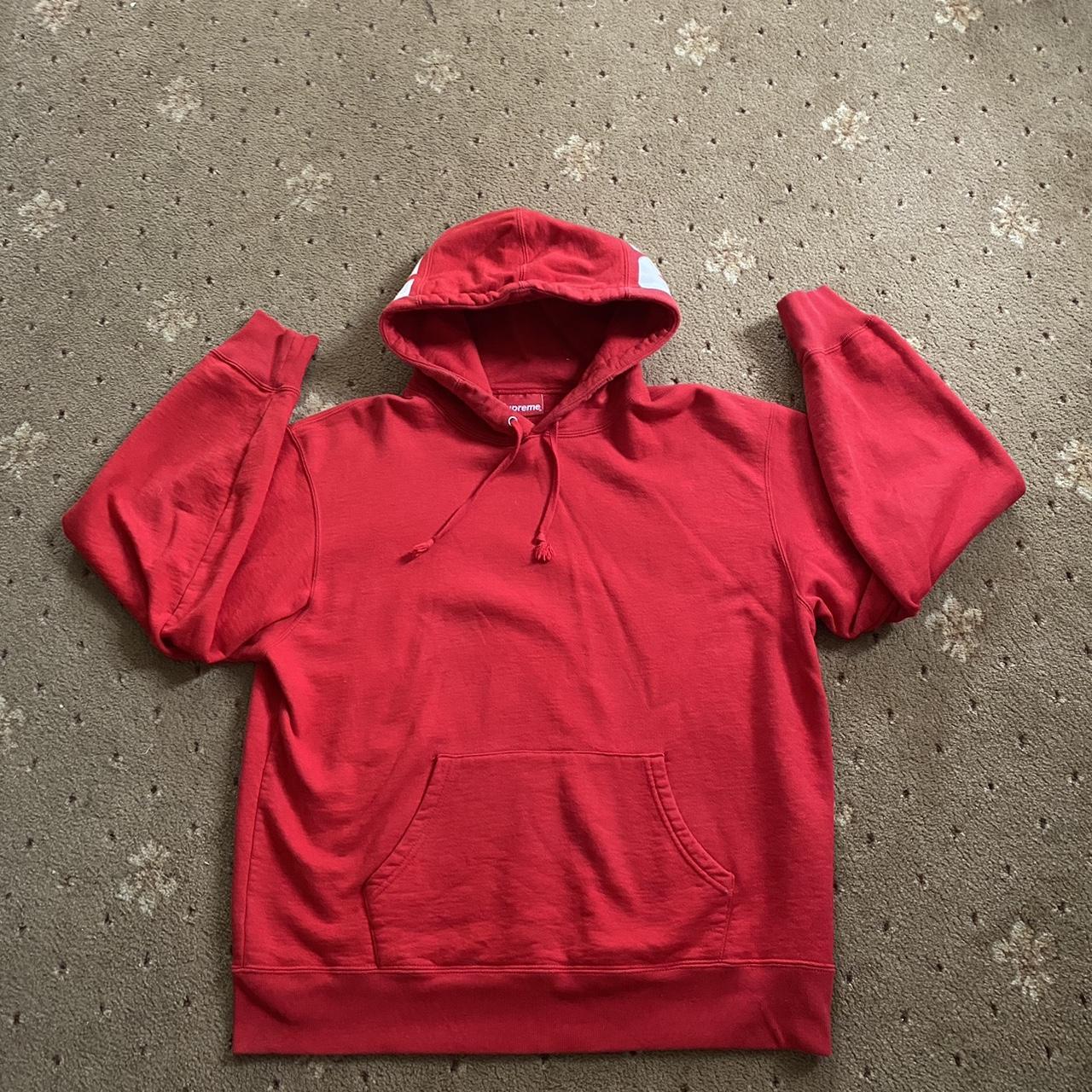 Supreme hoodie red hood logo medium 🔥 Amazing... - Depop