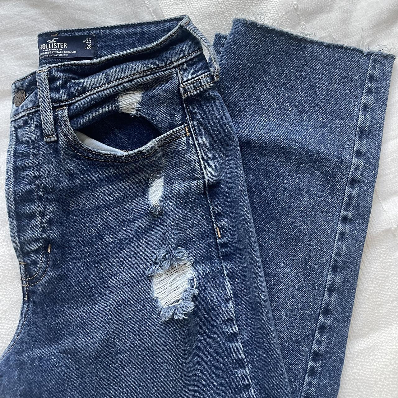 hollister ultra high rise vintage straight... - Depop