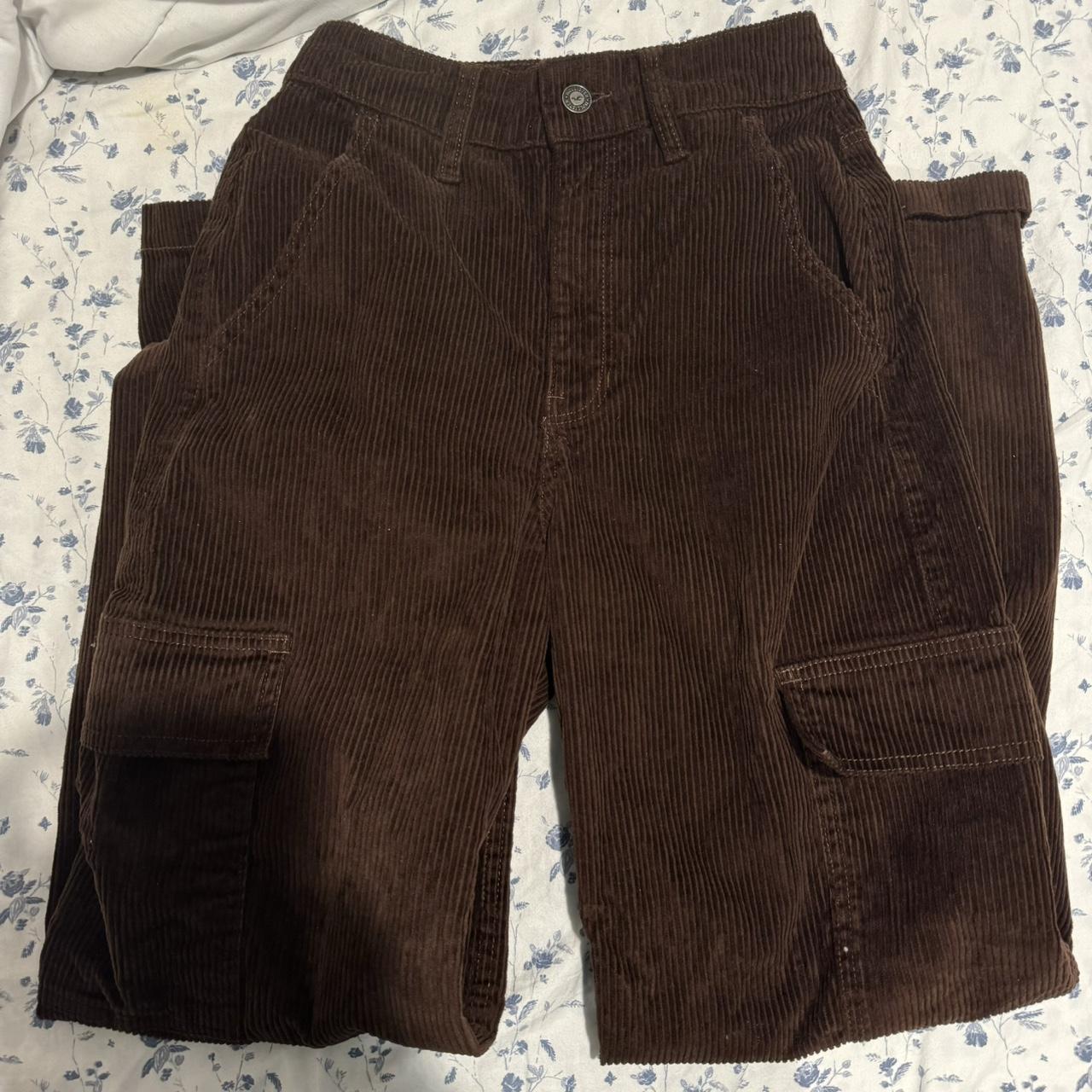 Brandy Melville Brown Corduroy Pants 🧸🤎🧸🤎 low rise - Depop