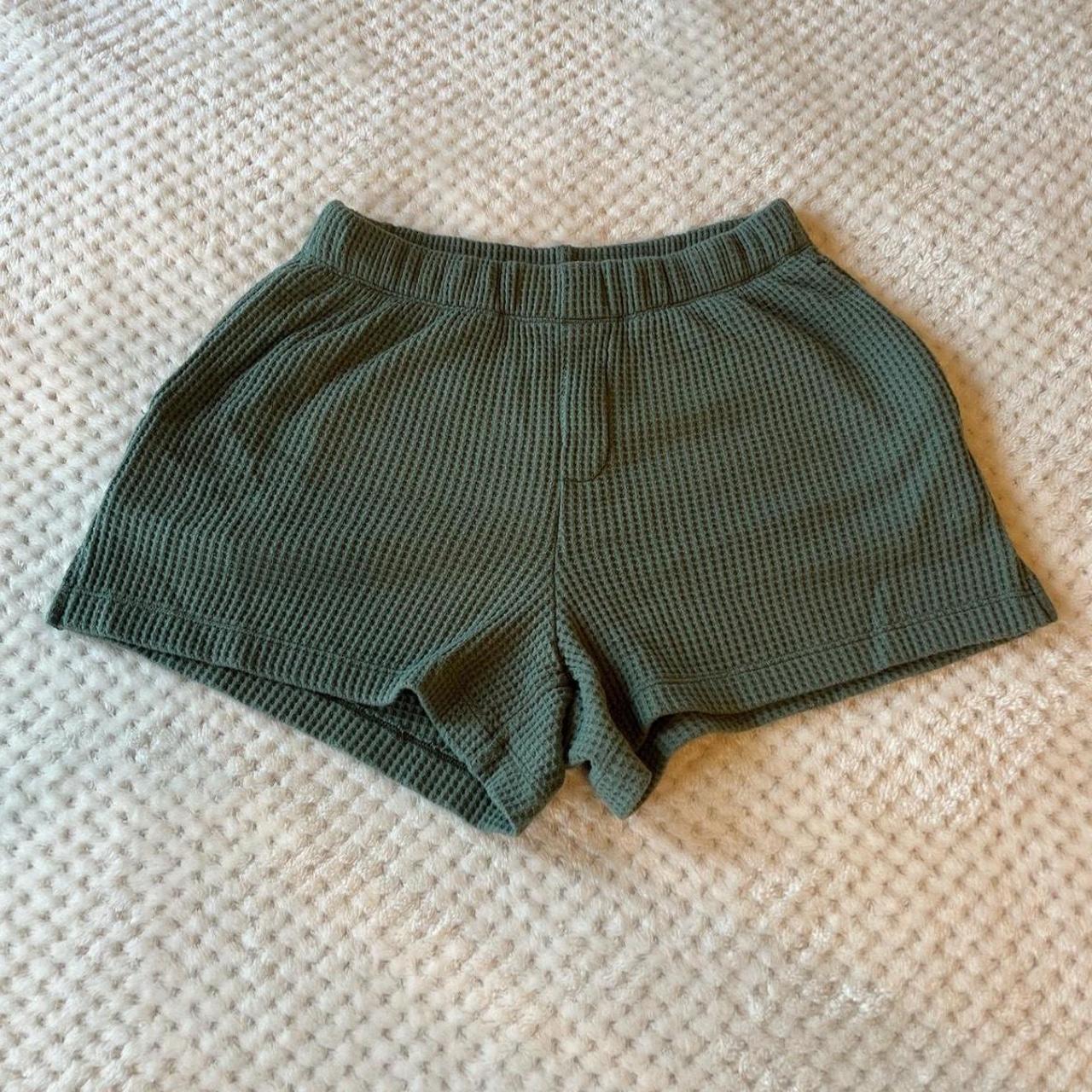 Green aerie waffle shorts So so comfortable, just... - Depop