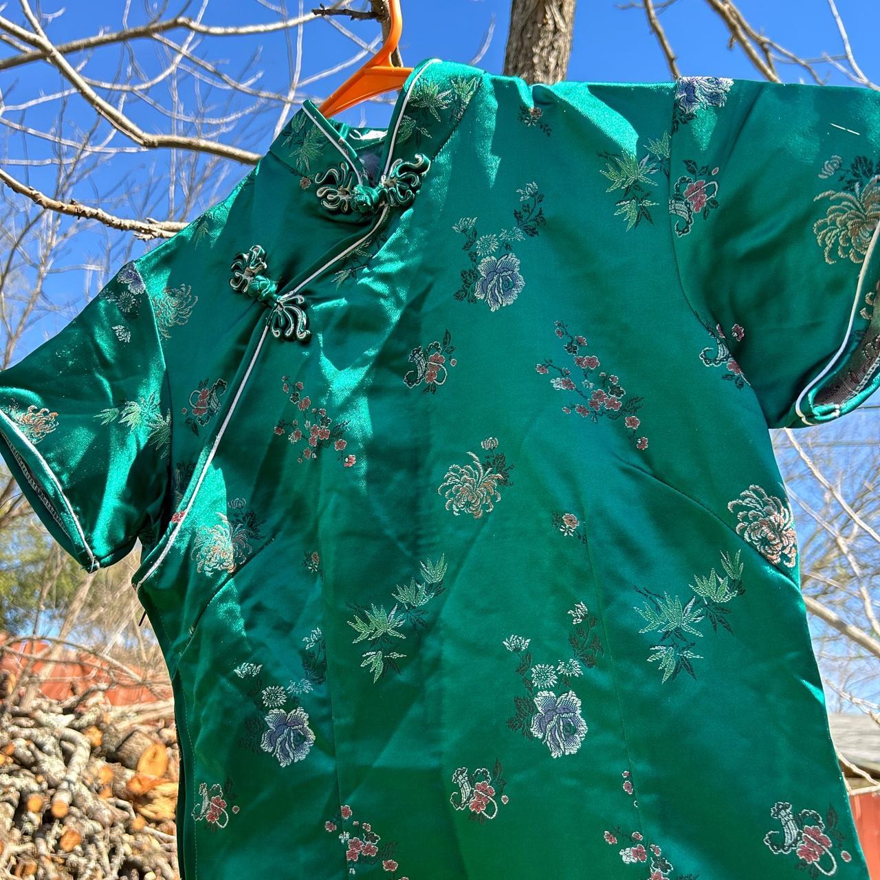 Golden china cheongsam dress! Almost perfect... Depop