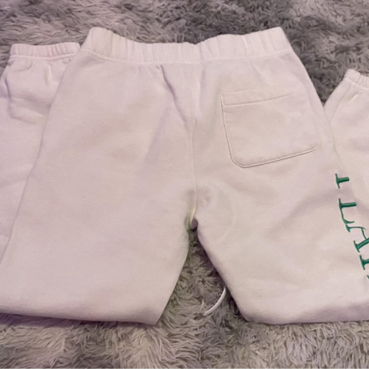 White playboy sweatpants. These are so cute and... Depop