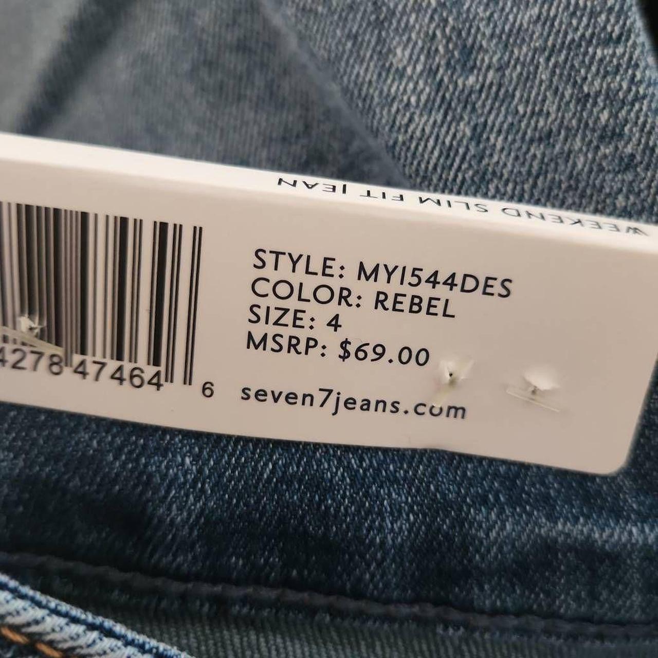 Seven7 Women's Weekend Slim Fit Jeans - Blue - Size - Depop