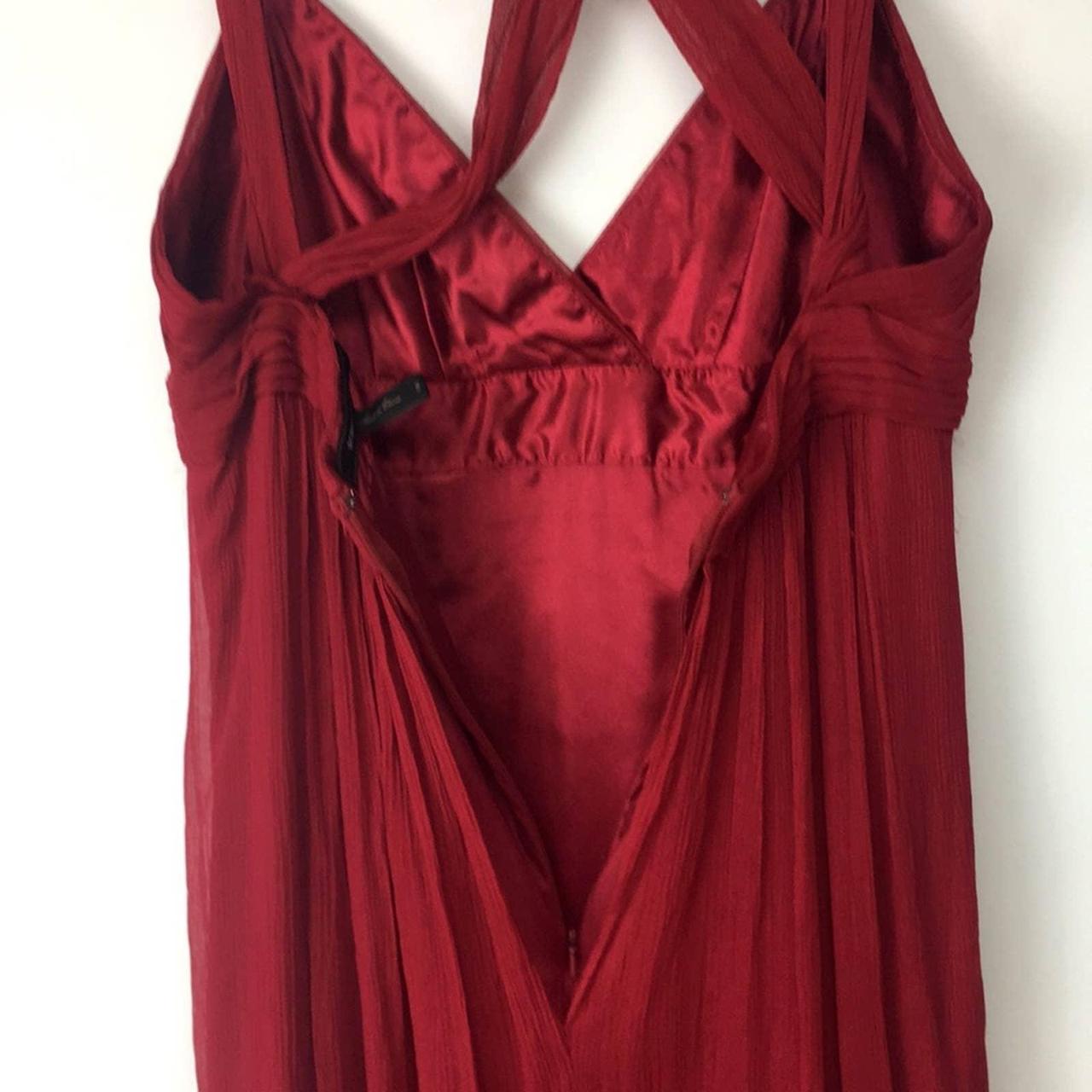 BCBGMAXAZRIA's red smooth comfortable no-wrinkle maxi dress size top 8