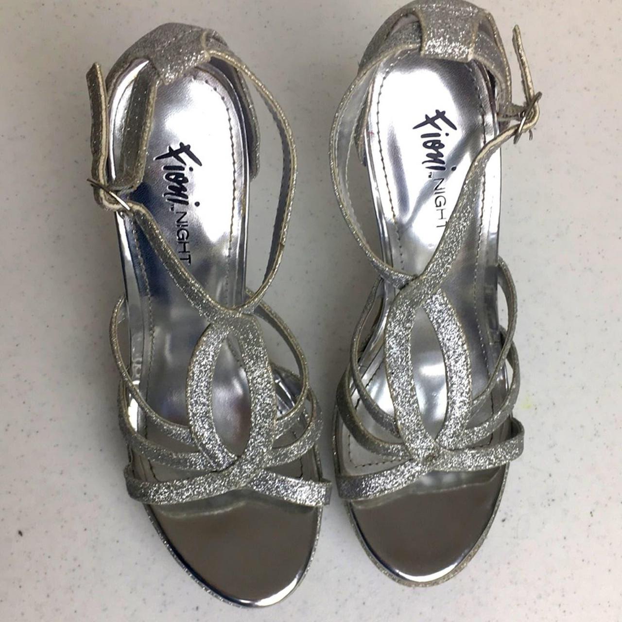 Fioni night's sparkling silver high heels outlet size 7