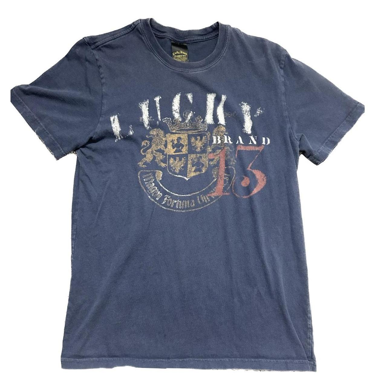 Lucky Brand Vintage Tee Navy Blue T Shirt Size - Depop