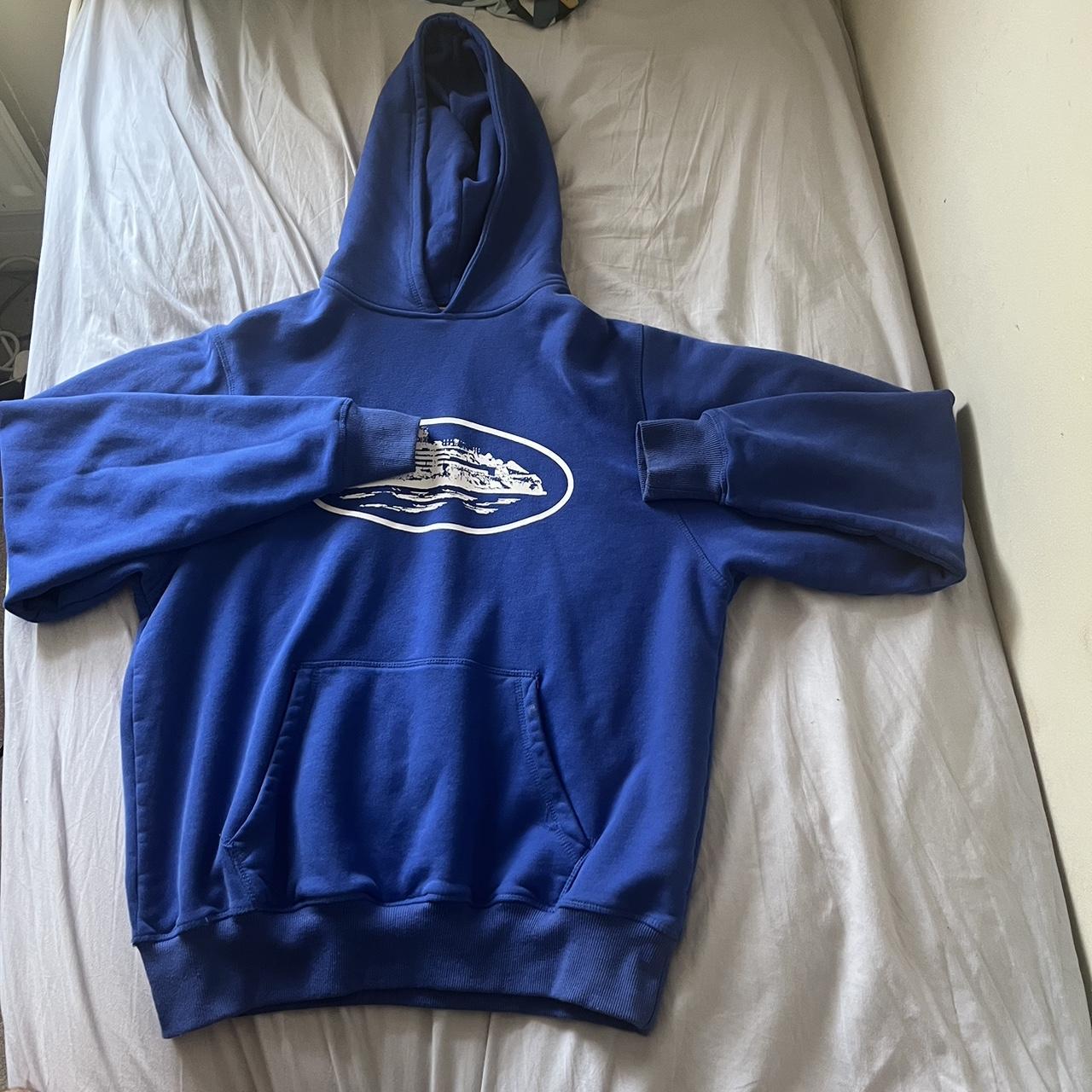 Corteiz blue Alcatraz hoodie. Decently worn but in... - Depop