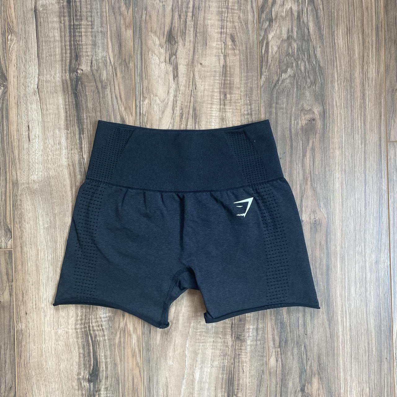 Gymshark black seamless shorts size small cut by me - Depop