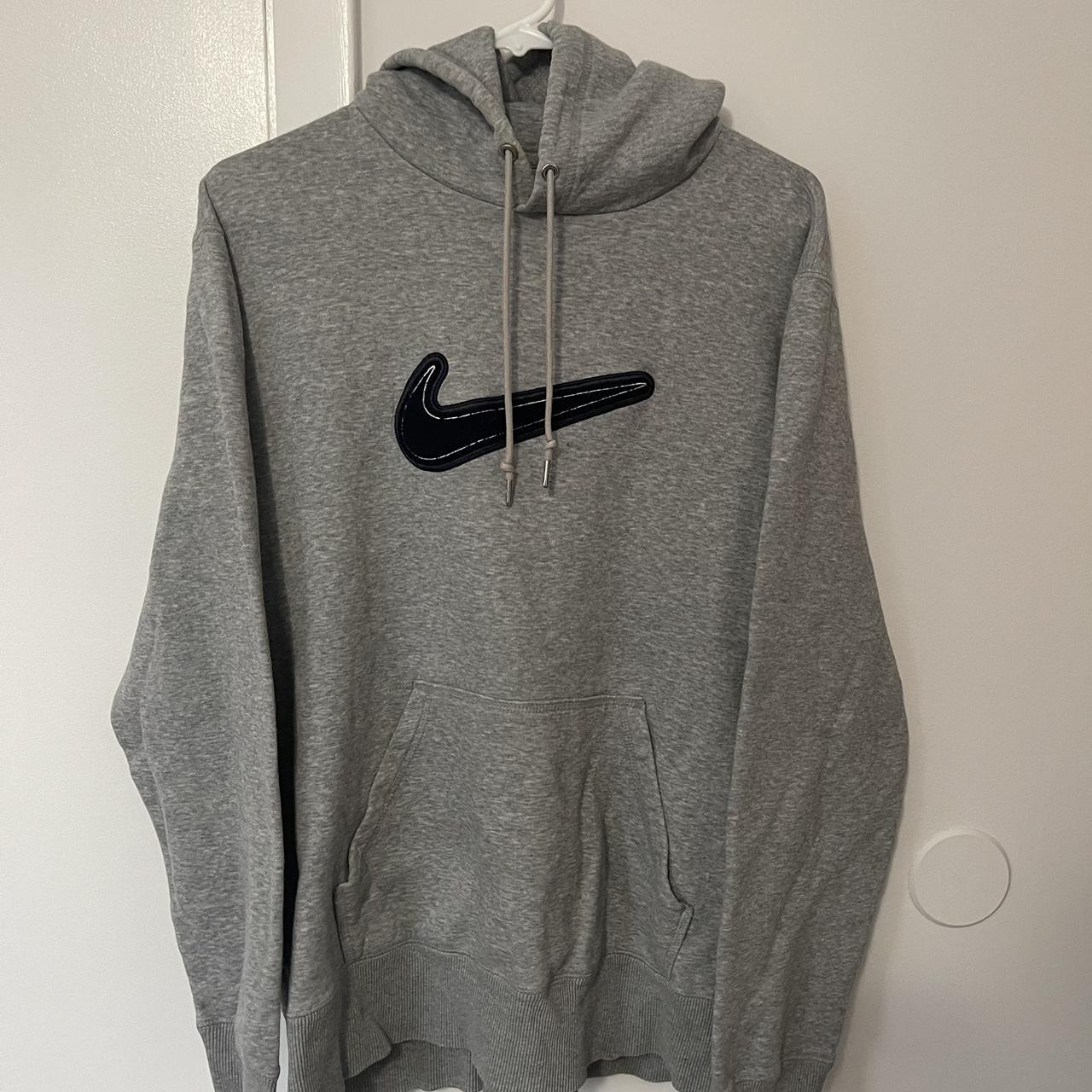 Vintage Grey Nike Hoodie, size is faded fits like a... - Depop